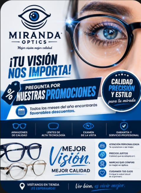 Promoción actual de MIRAnda Optics